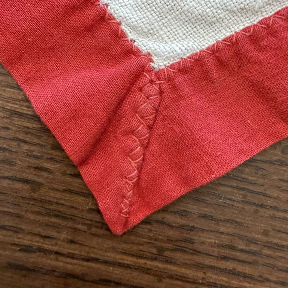 Vintage Mexicana Embroidered Linen Topper Napkin Set Guests Cactus Decor